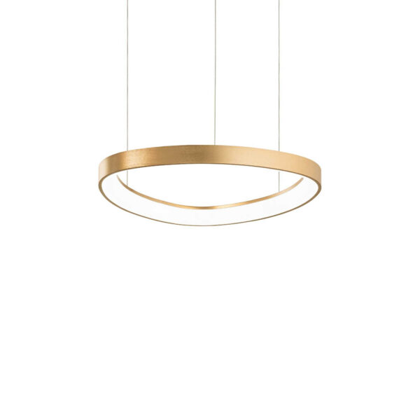 Suspension Gemini en métal avec diffuseur en polycarbonate opale au design contemporain - Ideal Lux