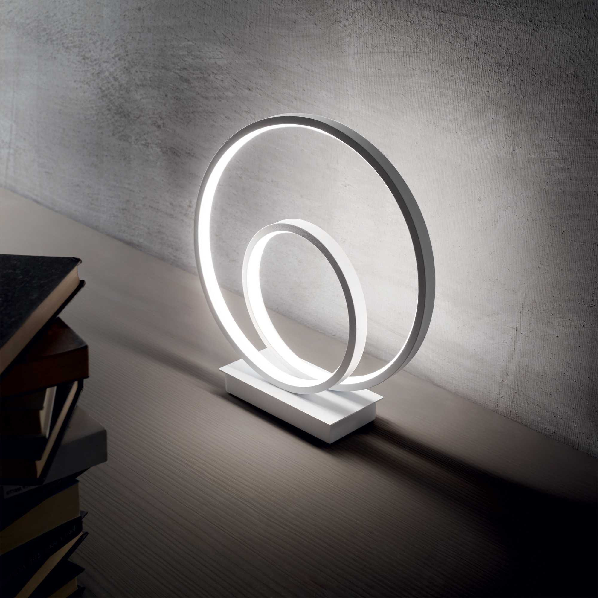 Lampe à poser Oz en métal avec des diffuseurs en gomme opale - Ideal Lux Lampe à poser Oz en métal avec des diffuseurs en gomme opale - Ideal Lux