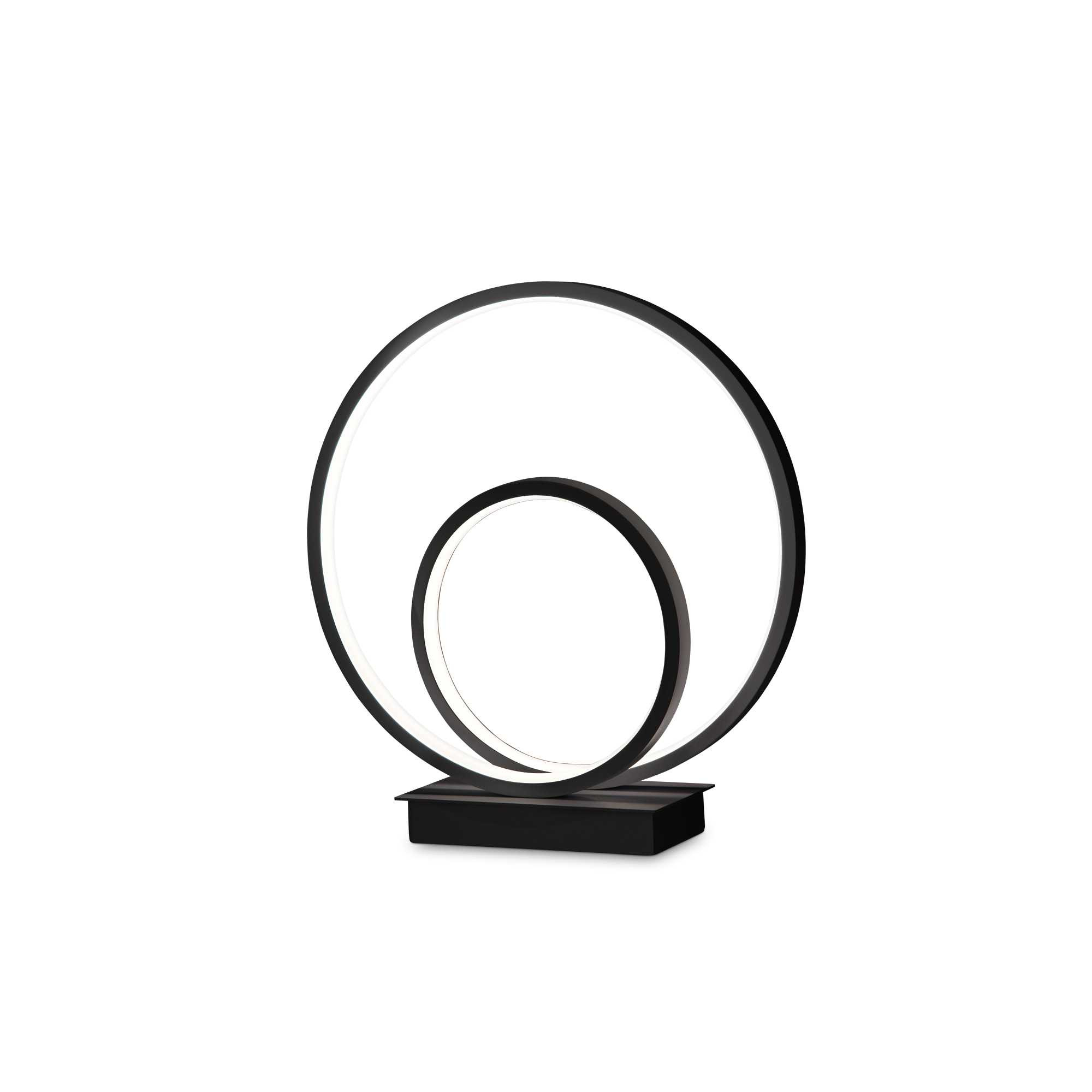 Lampe à poser Oz en métal avec des diffuseurs en gomme opale - Ideal Lux