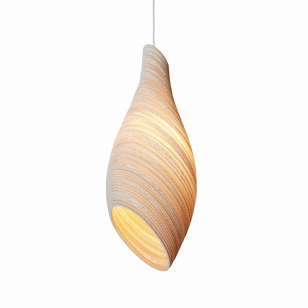 Suspension en carton recyclé Nest32 ∅33 Scraplights par Graypants