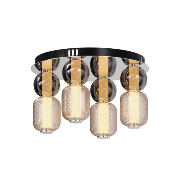 Plafonnier Drop support en métal et abat-jour en verre au design contemporain par Maytoni