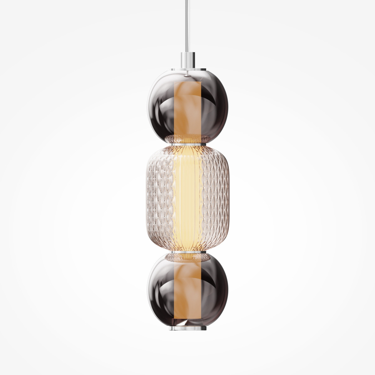 Suspension Drop support en métal avec abat-jour en verre au design contemporain par Maytoni