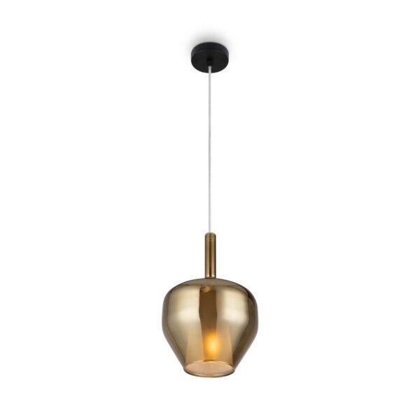 Suspension Duality 1 base en métal avec abat-jour en double verre au design contemporain par Maytoni