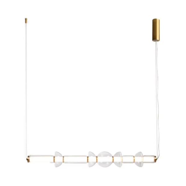 Suspension Cosmo horizontale base en métal avec abat-jour en verre au design contemporain par Maytoni
