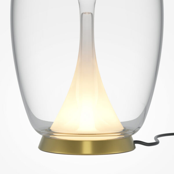 Lampe à poser Splash base en métal avec double abat-jour en verre au design contemporain par Maytoni