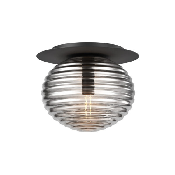 Plafonnier Reels avec base en métal et diffuseur en verre ronds au design contemporain par Maytoni