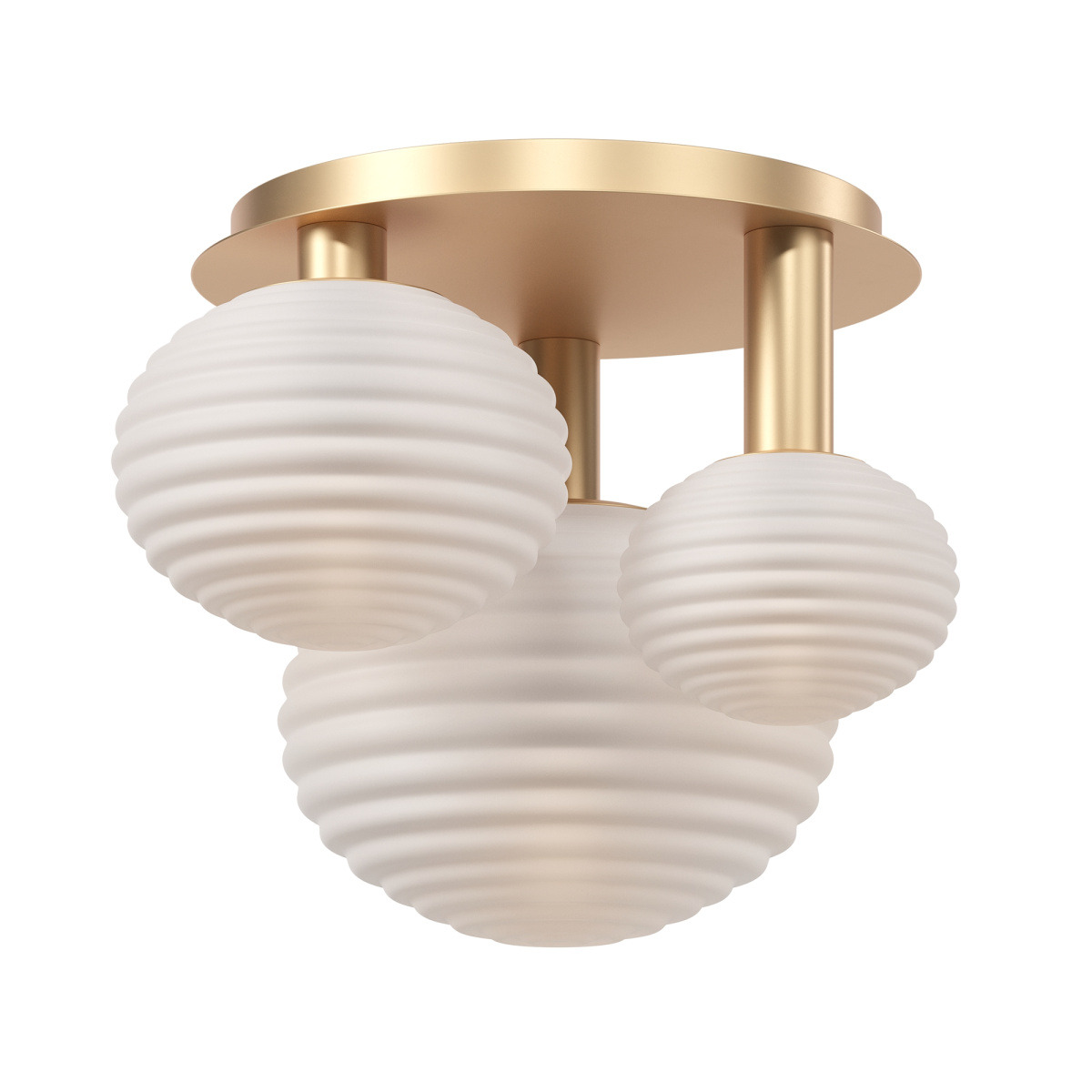 Plafonnier Reels avec base en métal et diffuseur en verre ronds au design contemporain par Maytoni Plafonnier Reels avec base en métal et diffuseur en verre ronds au design contemporain par Maytoni