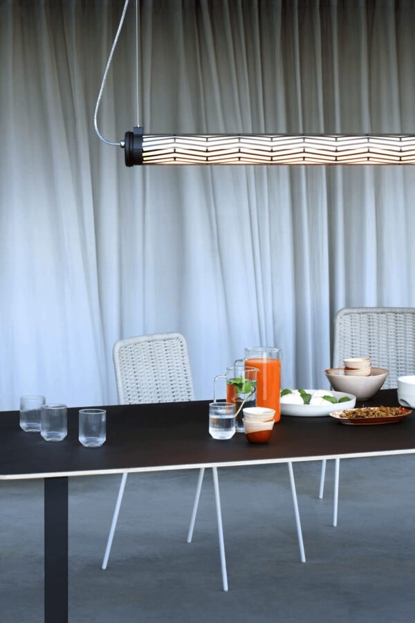 Suspension Rivoli en inox au design industriel par Sammode