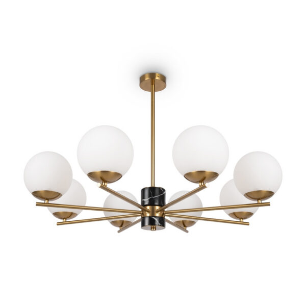 Suspension Marble avec base en métal et diffuseur en verre opaque au design contemporain par Maytoni