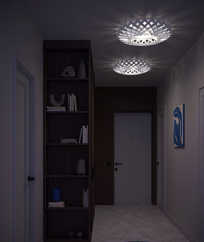 Plafonnier Signature à abat-jour en contreplaqué de bouleau au design contemporain par Pilke Lights Plafonnier Signature à abat-jour en contreplaqué de bouleau au design contemporain par Pilke Lights