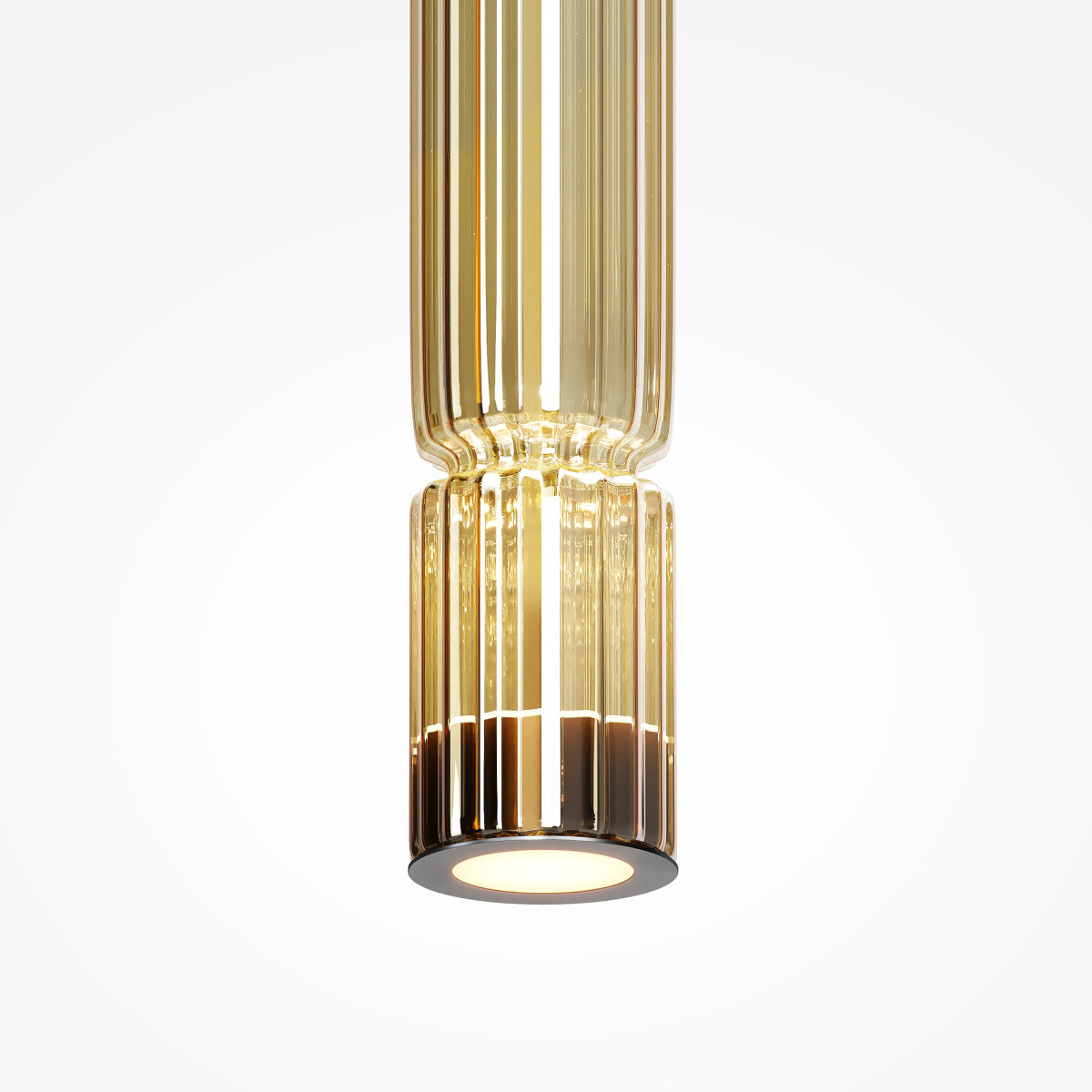 Suspension Ordo base en métal avec diffuseur en verre cylindrique avec un motif en relief au design contemporain par Maytoni Suspension Ordo base en métal avec diffuseur en verre cylindrique avec un motif en relief au design contemporain par Maytoni