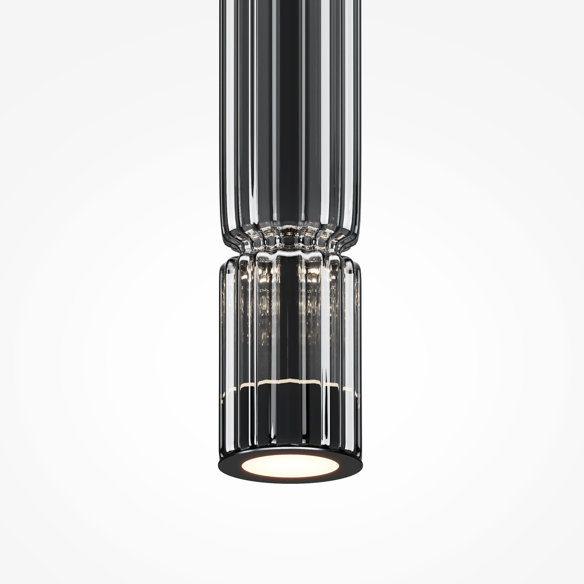 Suspension Ordo base en métal avec diffuseur en verre cylindrique avec un motif en relief au design contemporain par Maytoni Suspension Ordo base en métal avec diffuseur en verre cylindrique avec un motif en relief au design contemporain par Maytoni