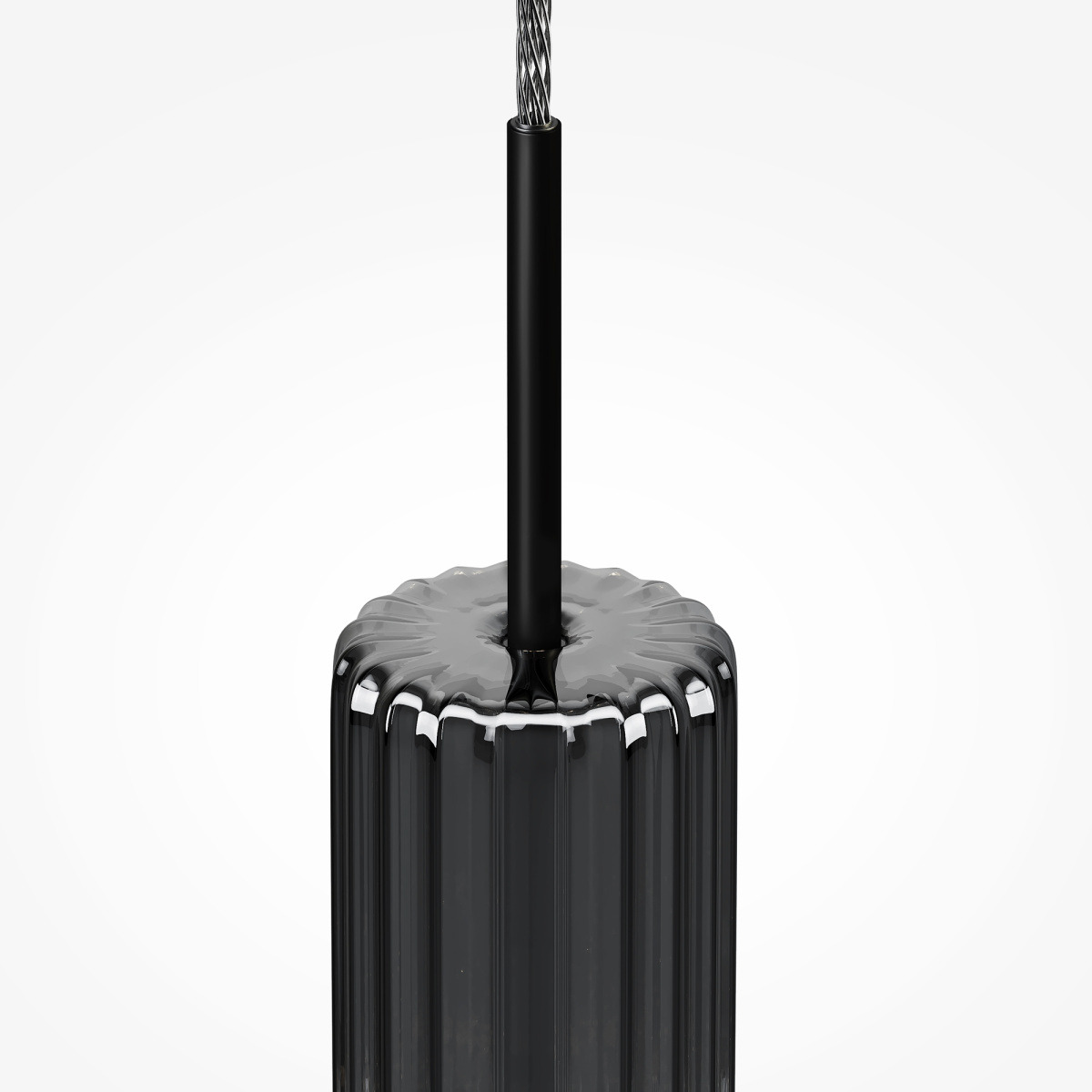 Suspension Ordo base en métal avec diffuseur en verre cylindrique avec un motif en relief au design contemporain par Maytoni Suspension Ordo base en métal avec diffuseur en verre cylindrique avec un motif en relief au design contemporain par Maytoni