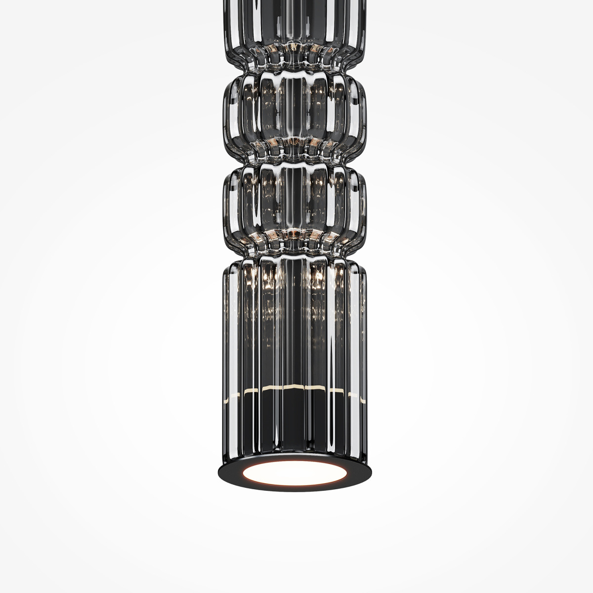 Suspension Ordo base en métal avec diffuseur en verre cylindrique avec un motif en relief au design contemporain par Maytoni Suspension Ordo base en métal avec diffuseur en verre cylindrique avec un motif en relief au design contemporain par Maytoni