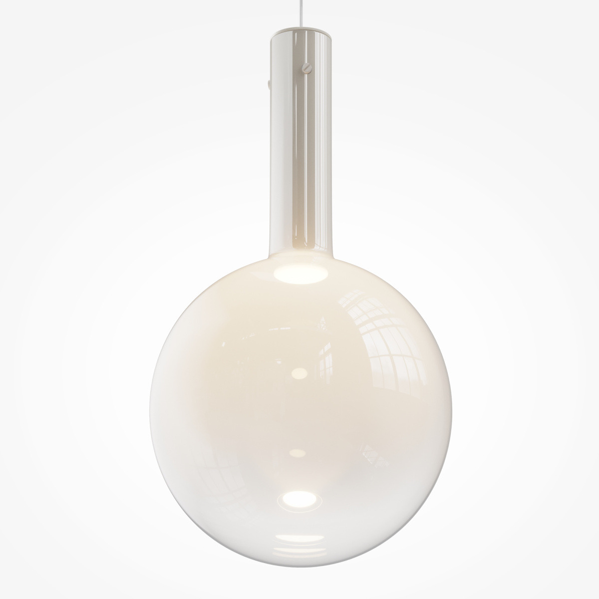 Suspension Nebula à base cylindrique allongée en métal et abat-jour en verre soufflé au design contemporain par Maytoni Suspension Nebula à base cylindrique allongée en métal et abat-jour en verre soufflé au design contemporain par Maytoni