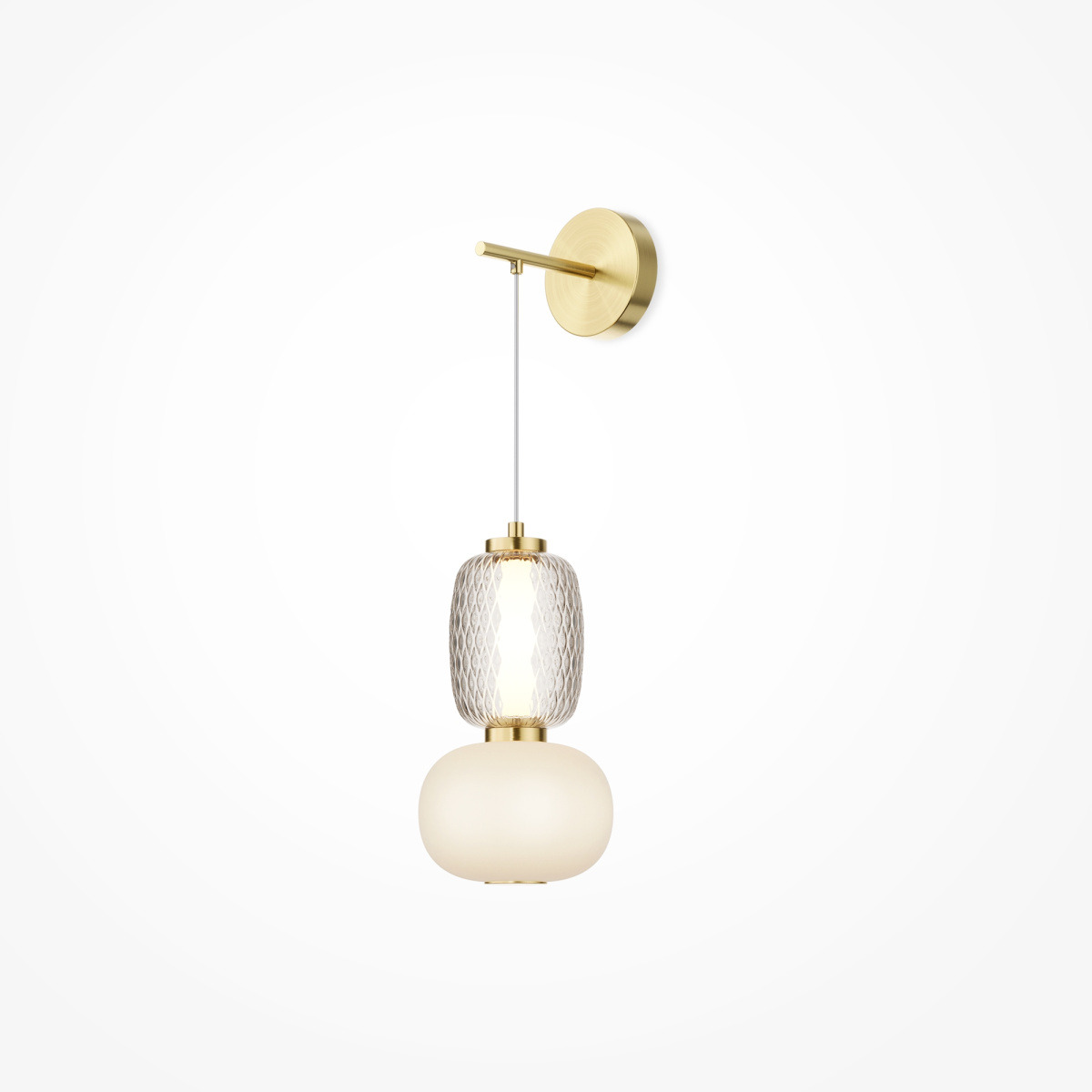 Applique Pattern armature en métal avec diffuseur en verre blanc transparent au design contemporain par Maytoni Applique Pattern armature en métal avec diffuseur en verre blanc transparent au design contemporain par Maytoni