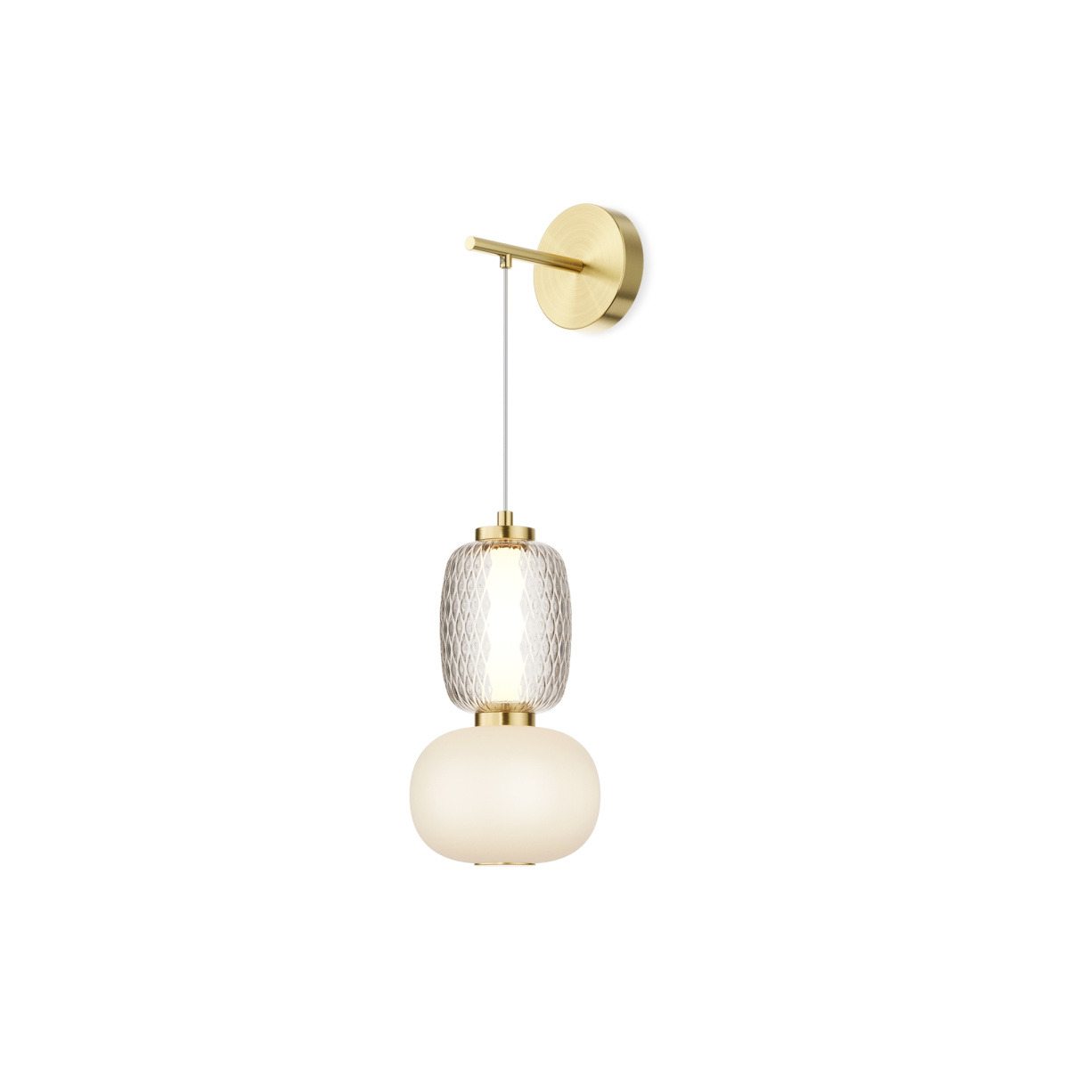 Applique Pattern armature en métal avec diffuseur en verre blanc transparent au design contemporain par Maytoni Applique Pattern armature en métal avec diffuseur en verre blanc transparent au design contemporain par Maytoni