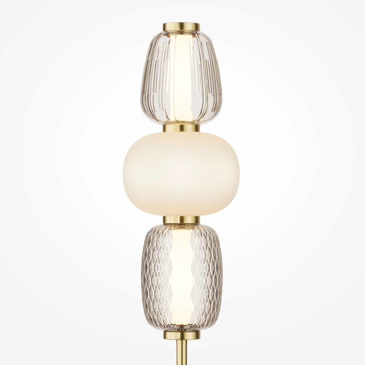Lampe à poser Pattern armature en métal avec diffuseur en verre blanc transparent au design contemporain par Maytoni Lampe à poser Pattern armature en métal avec diffuseur en verre blanc transparent au design contemporain par Maytoni