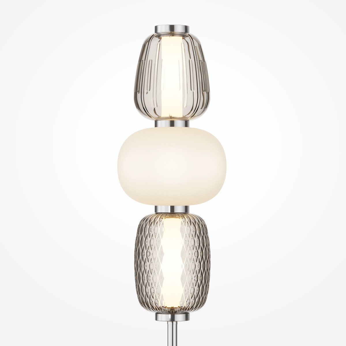 Lampe à poser Pattern armature en métal avec diffuseur en verre blanc transparent au design contemporain par Maytoni Lampe à poser Pattern armature en métal avec diffuseur en verre blanc transparent au design contemporain par Maytoni