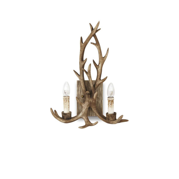 Lampe résine : luminaires en résine et polyrésine Applique Chalet luxe montage en métal et résine au design nature - Ideal Lux