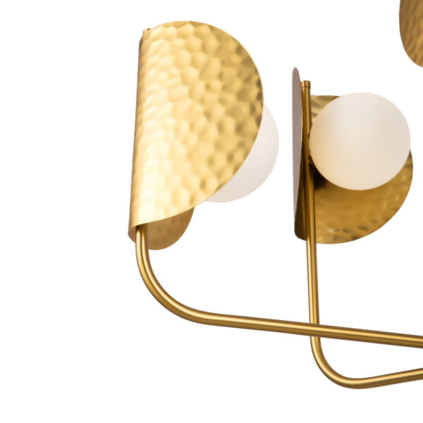 Suspension Tropic en métal avec abat-jour en verre blanc au design contemporain par Maytoni