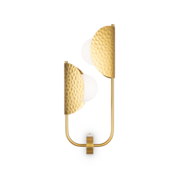 Applique Tropic avec armature en métal laiton en forme de U côté droit surélevé au design contemporain par Maytoni