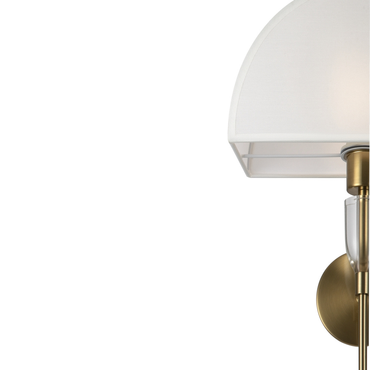 Applique Prima avec armature en métal et abat-jour en coton blanc au design contemporain par Maytoni Applique Prima avec armature en métal et abat-jour en coton blanc au design contemporain par Maytoni