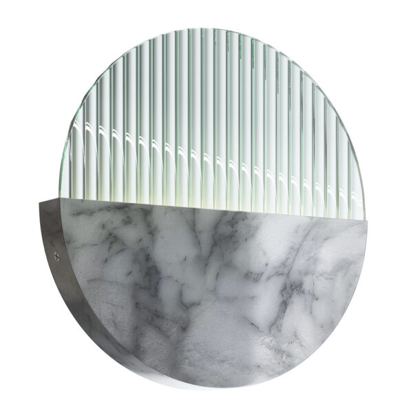 Applique Jupiter en métal avec diffuseur en verre transparent coulé et en acryl mat au design contemporain par Maytoni