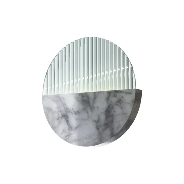 Applique Jupiter en métal avec diffuseur en verre ondulé et acrylique blanc mat au design contemporain par Maytoni