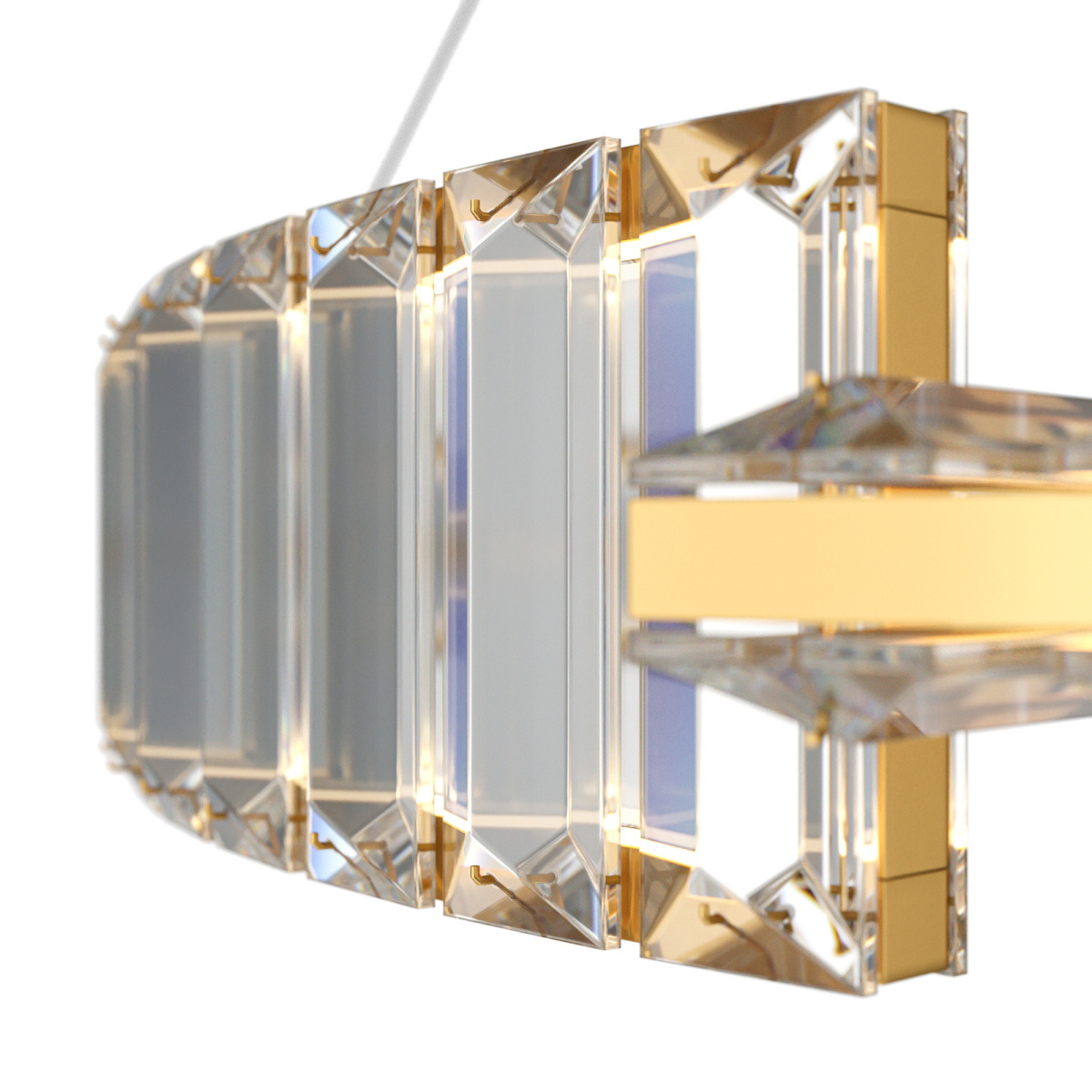 Suspension Krone ronde base en métal avec diffuseur en verre transparent au design contemporain par Maytoni Suspension Krone ronde base en métal avec diffuseur en verre transparent au design contemporain par Maytoni