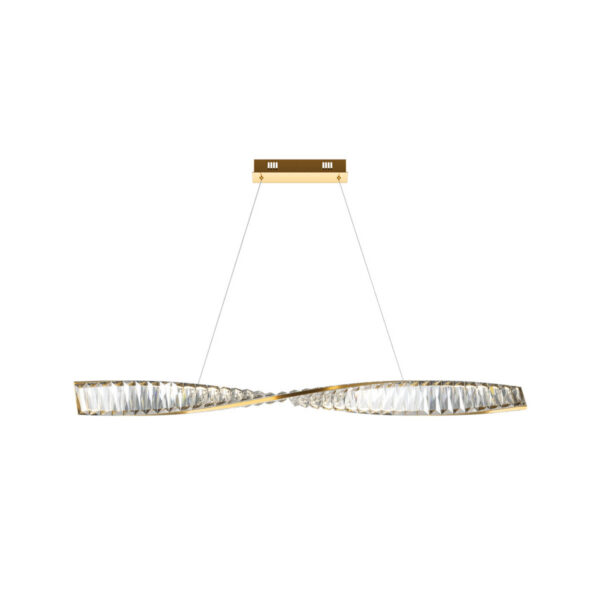 Supension Krone linéaire base en métal avec diffuseur en verre transparent au design contemporain par Maytoni