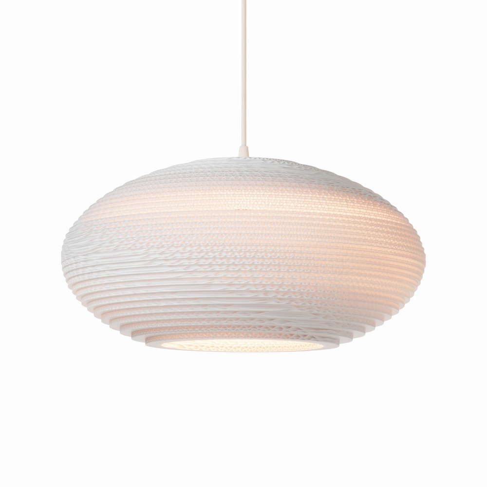 Suspension en carton recyclé Disc20 ∅50 Scraplights par Graypants Suspension en carton recyclé Disc20 ∅50 Scraplights par Graypants