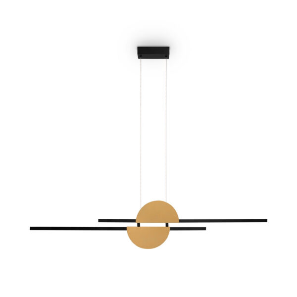 Suspension Skyline avec armature en métal noir au design contemporain par Maytoni