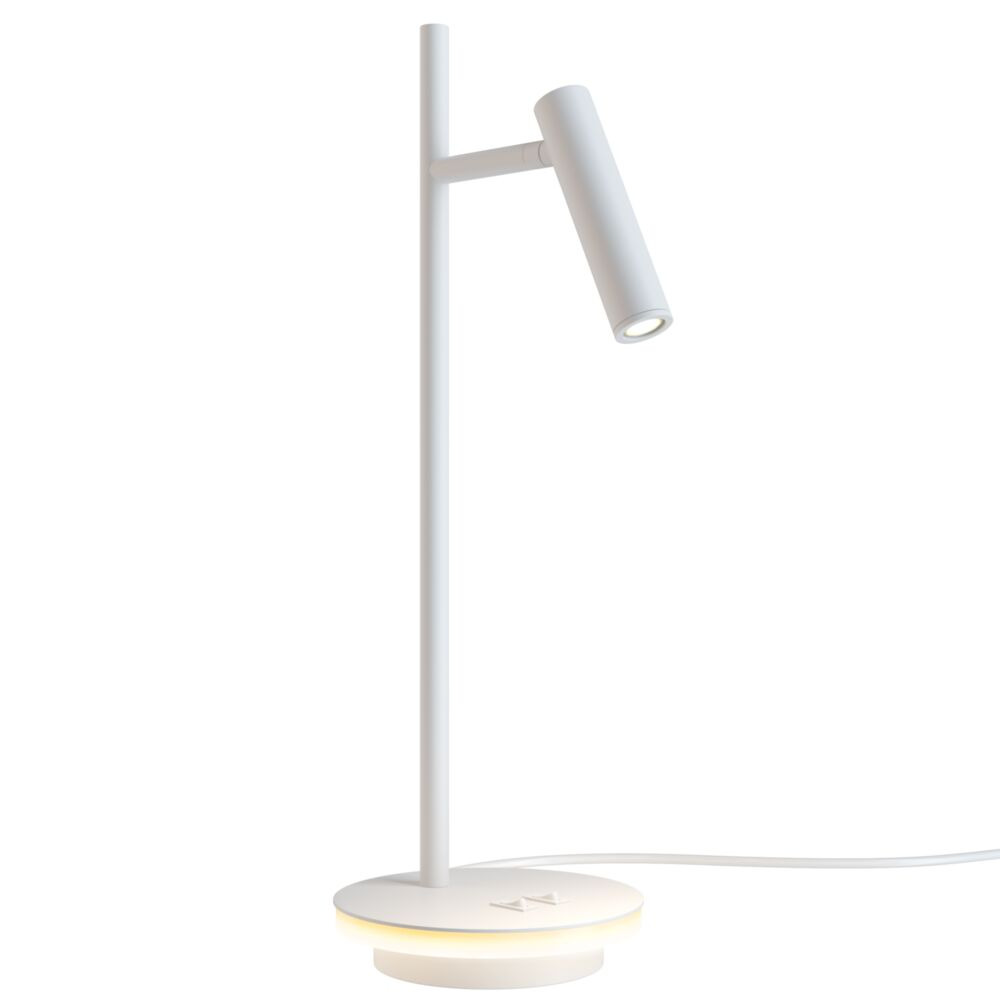 Lampe à poser Estudo base en métal avec abat-jour cylindrique rotatif au design contemporain par Maytoni