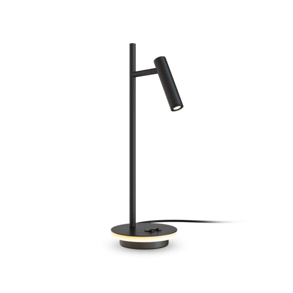 Lampe à poser Estudo base en métal avec abat-jour cylindrique rotatif au design contemporain par Maytoni