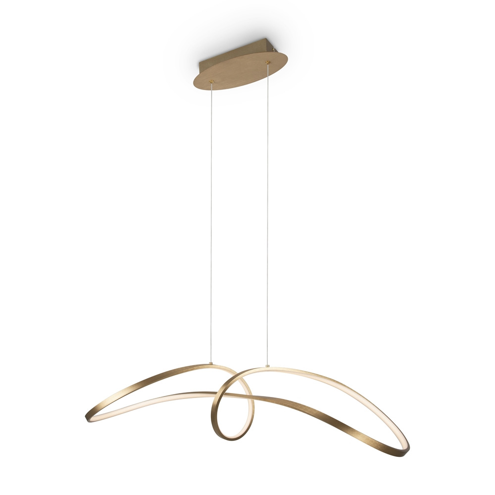 Suspension Curve 1 en aluminium avec diffuseur en torsadée original au design contemporain par Maytoni Suspension Curve 1 en aluminium avec diffuseur en torsadée original au design contemporain par Maytoni