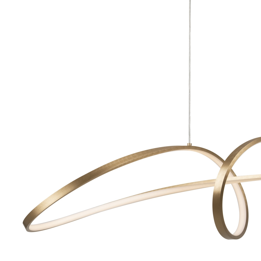 Suspension Curve 1 en aluminium avec diffuseur en torsadée original au design contemporain par Maytoni Suspension Curve 1 en aluminium avec diffuseur en torsadée original au design contemporain par Maytoni