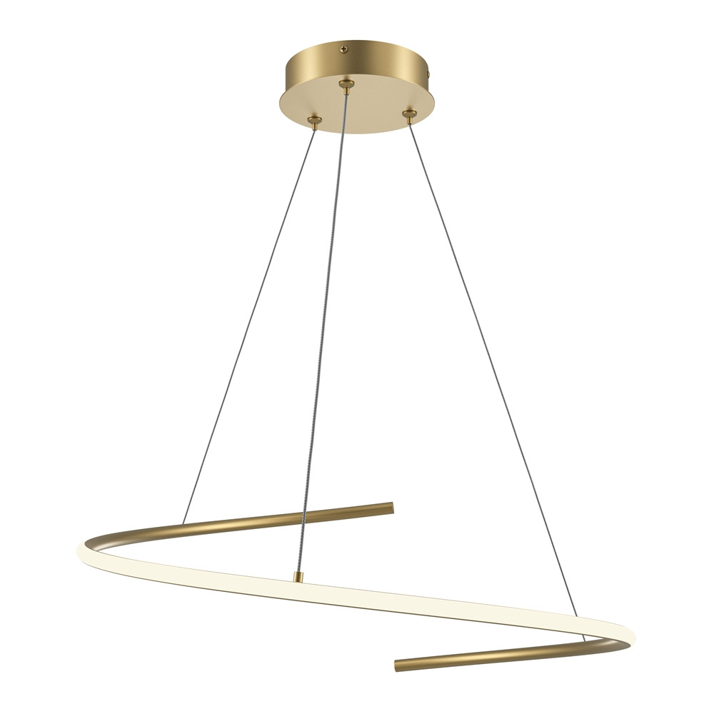 Suspension Curve 2 en aluminium avec diffuseur courbé au design contemporain par Maytoni