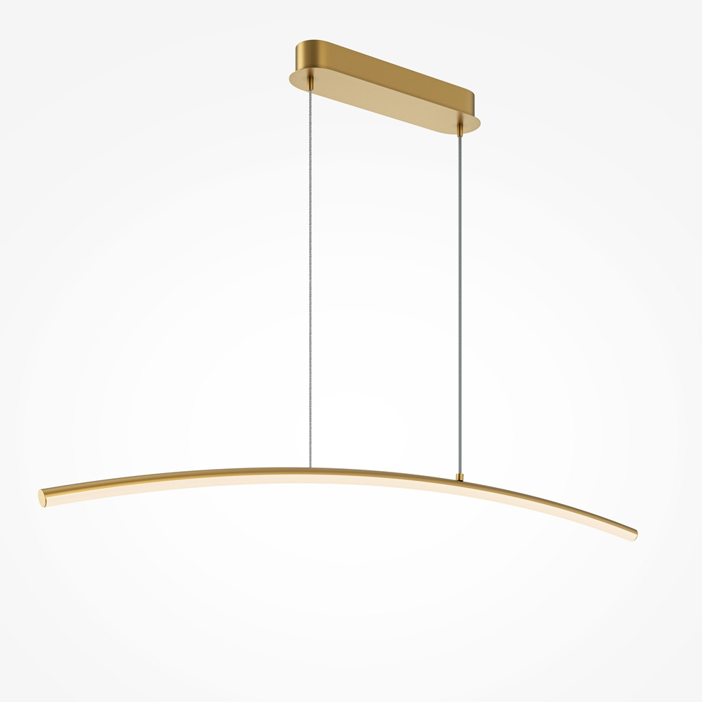 Suspension Curve 3 en aluminium avec diffuseur linéaire courbé au design contemporain par Maytoni Suspension Curve 3 en aluminium avec diffuseur linéaire courbé au design contemporain par Maytoni