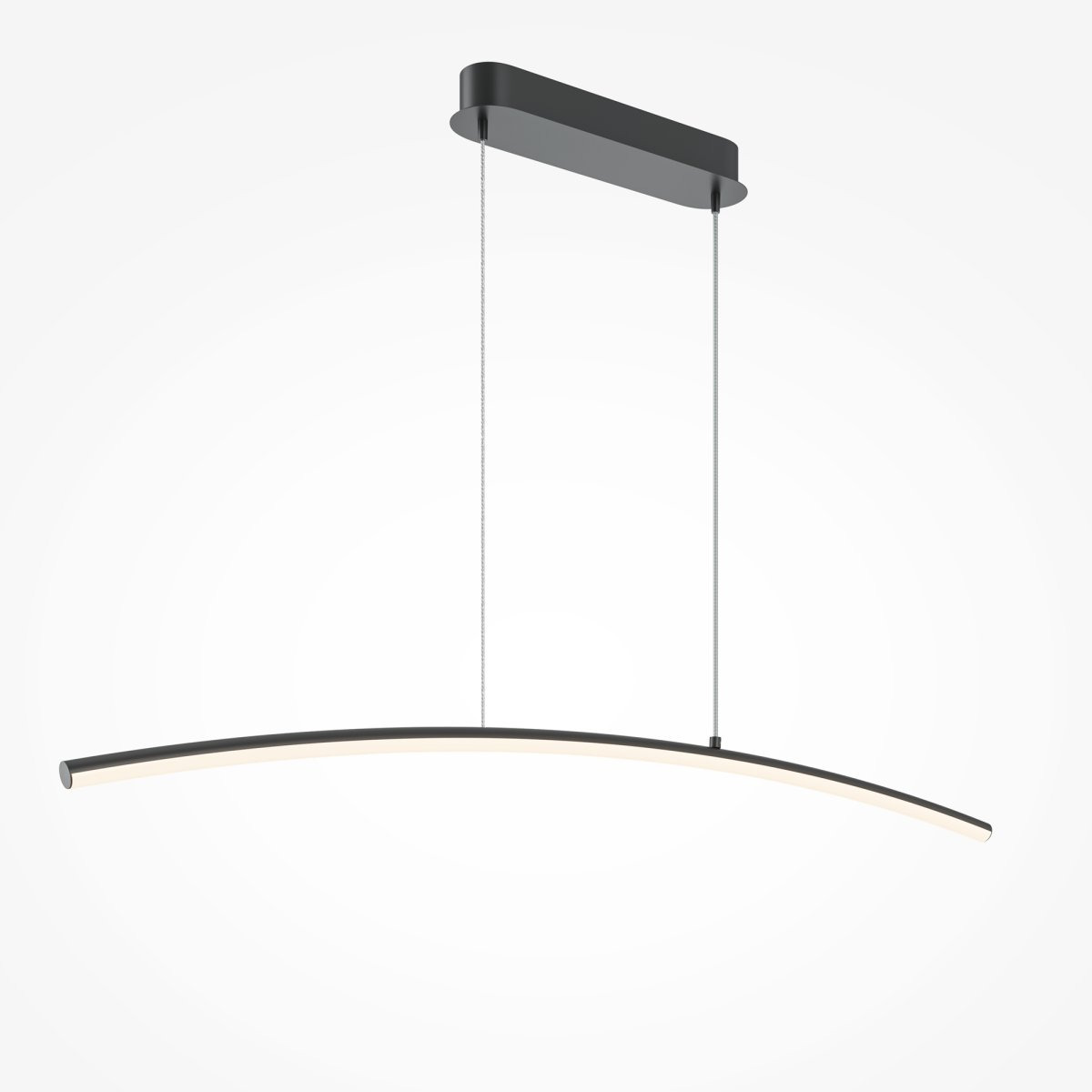 Suspension Curve 3 en aluminium avec diffuseur linéaire courbé au design contemporain par Maytoni Suspension Curve 3 en aluminium avec diffuseur linéaire courbé au design contemporain par Maytoni