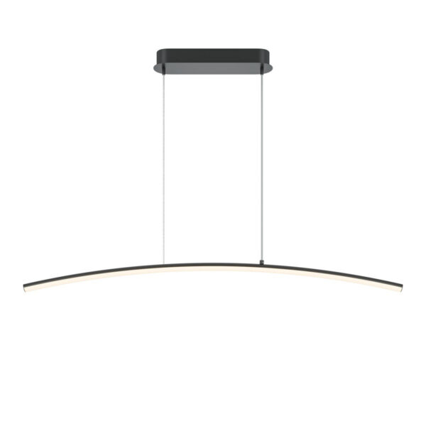 Suspension Curve 3 en aluminium avec diffuseur courbé au design contemporain par Maytoni