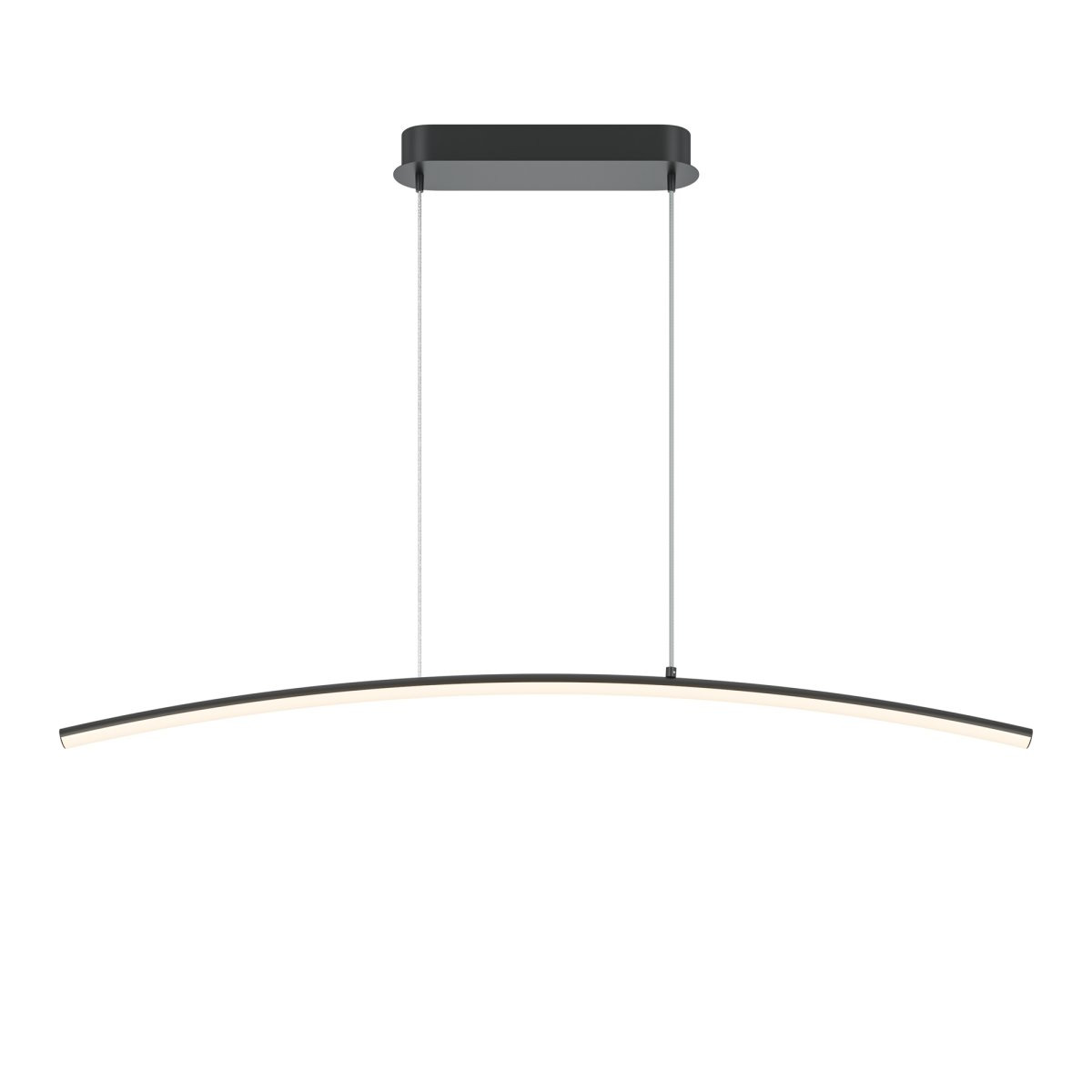 Suspension Curve 3 en aluminium avec diffuseur courbé au design contemporain par Maytoni
