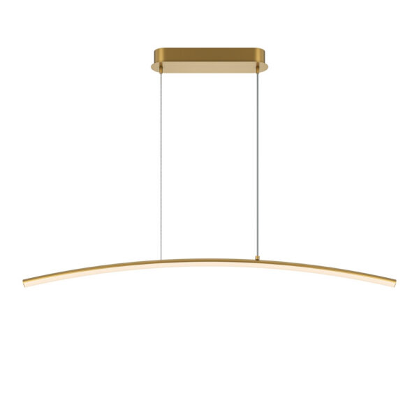Suspension Curve 3 en aluminium avec diffuseur linéaire courbé au design contemporain par Maytoni