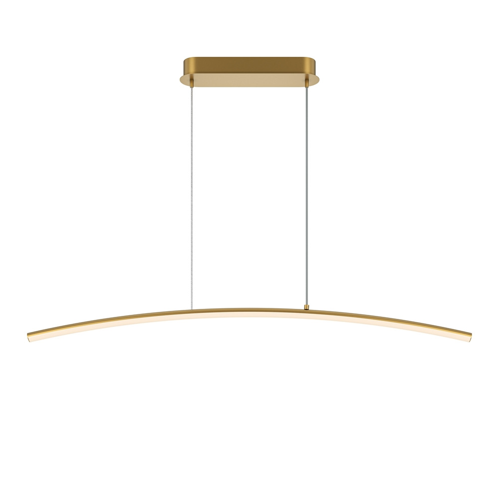 Suspension Curve 3 en aluminium avec diffuseur linéaire courbé au design contemporain par Maytoni