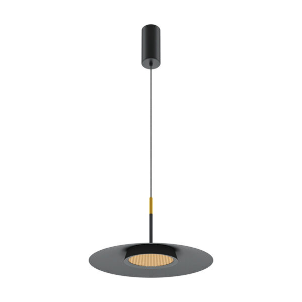 Suspension EI base en métal avec abat-jour en casquette et diffuseur rond au design contemporain par Maytoni