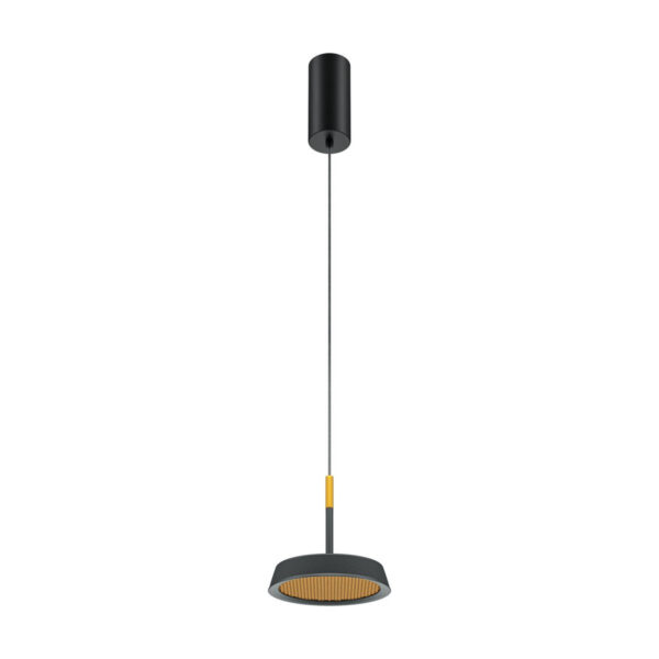 Suspension EI base en métal et abat-jour tablette avec un relief graphique au design contemporain par Maytoni