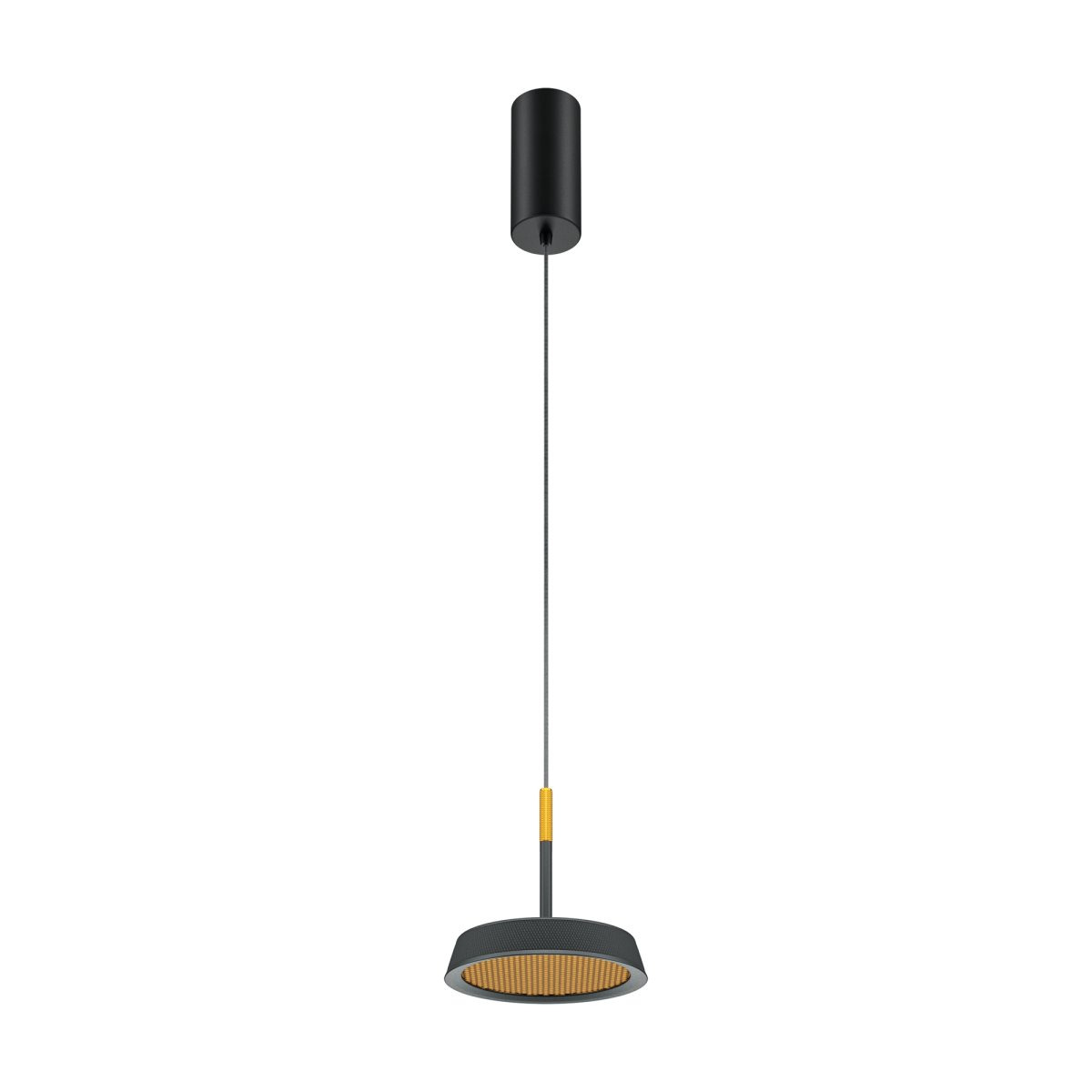 Suspension EI base en métal et abat-jour tablette avec un relief graphique au design contemporain par Maytoni