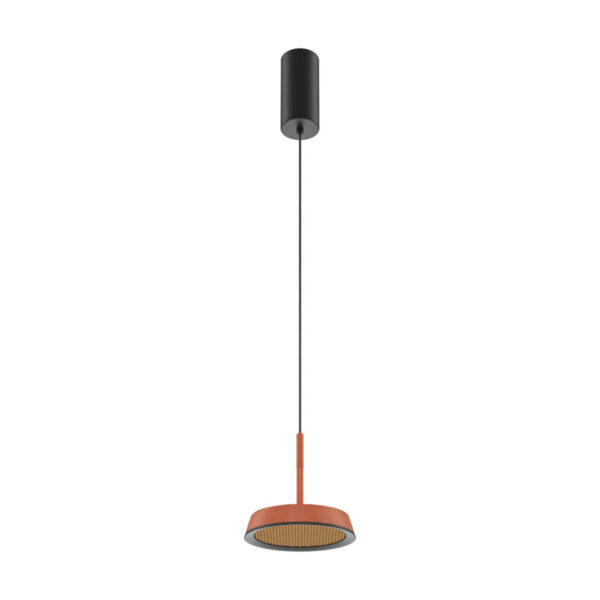 Suspension EI base en métal et abat-jour tablette avec un relief graphique au design contemporain par Maytoni