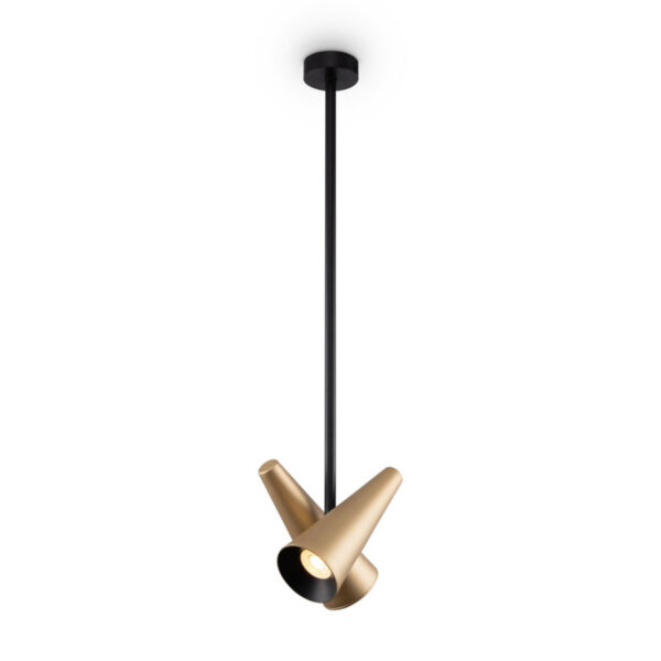 Suspension Giro base en métal et 2 globes sphériques avec bras pivotants au design contemporain par Maytoni