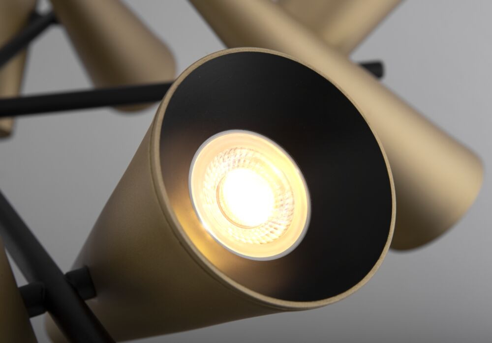 Suspension Giro base en métal et 2 globes sphériques avec bras pivotants au design contemporain par Maytoni